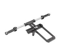 RC Upgrade Parts For Vanquish For Phoenix VS4-10 F10 1/10 Aluminium Servo Mount Scale Hydraulic Steering Link RC Crawler Portal Axle DIY Upgrade(Black)