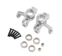 RC Upgrade Parts For Wltoys 144016 144018 Metal Steering Cup Block Comes With Bearings RC Car Tracked Vehicles Parts Accessories Upgrades Replacement Repair(Silver)