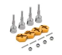 RC Upgrade Parts For WLtoys A959 A969 A979 A959B A969-B 1/18 Wheel Conversion Set Axle & 12Mm Hex Dive Hub Turn 1/10 On Road RC Car Upgrade Parts(Silver-gold)