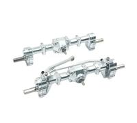 RC Upgrade Parts For WPL C14 C24 C34 C44 C54 C64 C74 B14 B24 Metal Front And Rear Portal Axle 1/16 RC Car Upgrade Parts Accessories(Silver)