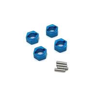 Rc Upgrade Spare For FCX24 For FCX18 For EAZYRC For RocHobby FJ For Cruiser For Patriot 1/24 1/18 4pcs Metal 7mm Wheel Hex Hub Adapter RC Car Upgrade Parts(Blue)