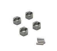 Rc Upgrade Spare For FCX24 For FCX18 For EAZYRC For RocHobby FJ For Cruiser For Patriot 1/24 1/18 4pcs Metal 7mm Wheel Hex Hub Adapter RC Car Upgrade Parts(Gray)