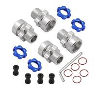Rc Upgrade Spare For Traxxas For Slash 2WD 4X4 For Rustler For Stampede 1/10 Metal 12mm To 17mm Splined Wheel Hex Hub Adapter RC Car Upgrade Parts(Blue)