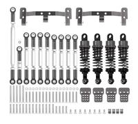 Rc Upgrade Spare Parts For MN D90 For MN99S RC Car Upgrades Parts Accessories Metal Chassis Link Rod Pull Mount Holder Shock Absorber Sets(Titanium)