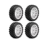 RC Upgrades Models For ARRMA For Typhon For TRAXXAS Jato For FS For Racing For KYOSHO MP10 For HSP 1/8 RC Tires 17mm Hex 4PCS Claw Chocolate Off-Road(White)