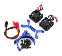 Rc Upgrades Spare For 4274 4068 4268 Motor Cooling Fan Heatsink 20000RPM Dual Fans With Adjustable Mount RC Upgrade Parts Accessories(Blue)