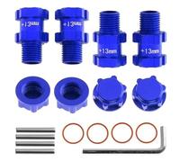 Rc Upgrades Spare For Arrma For 3s For Senton For Vorteks For Typhon Big For Rock For Granite 1/10 Metal 14mm To 17mm Wheel Hex Adapter RC Car Parts(Blue)