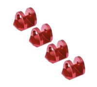 Rc Upgrades Spare For Arrma For Granite For Grom For Typhon 1/18 /1/14 4pcs Aluminum Alloy Shock Cap Protector Reinforced Guard Rc Parts(Red)