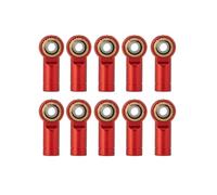 Rc Upgrades Spare For Axial For Tamiya For SCX10 D90 CC01 1/10 Metal Link Tie Rod End Ball Joint Ends RC Car Boat Airplane Parts(M3 Red)