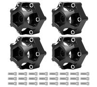 Rc Upgrades Spare For Pro-Line For Racing PRO633701 PL28 MX28 1/10 4 Pcs Aluminum 6x30 To 12mm Hex Adapter RC Car Repair Modify Upgrade Parts(Black)