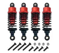 Rc Upgrades Spare For Tamiya For TT-01 1/10 4Pcs Aluminum Alloy Shock Absorbers Damper Set 58mm RC Car Repair Modify Upgrade Parts(Red)