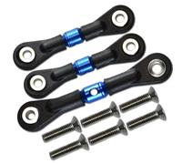 Rc Upgrades Spare For Tamiya For TT02 TT02T For TT01 TT01E TT01D 1/10 3pcs Alloy Adjustable Tie Rod Tie Links Steering Rods RC Crawler Car Parts(Blue)