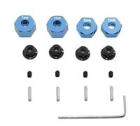 Rc Upgrades Spare For Traxxas For Slash 2WD 1/10 Metal Hex Wheel Hubs Pins And M4 Flanged Lock Nuts Set Replace 1654 3654 RC Upgrade Parts(SKY BLUE)