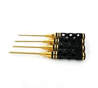RC Upgrades Spare Parts 4pcs/set Titanium Plating 1.5/2/2.5/3mm Hexagon Screwdriver Screw Driver Tool Kit For Rc Model Car Boat Airplane(Type A)