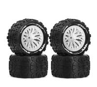 RC Upgrades Spare Parts For Arrma 2S For Typhon For Grom ARA2106 1/18 4Pcs Little Typhoon For Thunder God Wheel For Rock Tire W215 Upgrade Off-Road RC Tires(White)