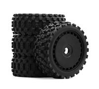 RC Upgrades Spare Parts For Arrma Typhoon Tr 1/8 4Pcs Scale RC Tires 17mm Hex - Monster Claw Chocolate Off-Road Upgrade Parts(Style 3 black)