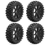 RC Upgrades Spare Parts For Arrma Typhoon Tr 1/8 4Pcs Scale RC Tires 17mm Hex - Monster Claw Chocolate Off-Road Upgrade Parts(Style 1 black)