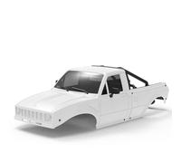 RC Upgrades Spare Parts For Axial For SCX24 C10 For Bronco For Wrangler Base Camp 1/24 133mm/5.20in For Pickup Hard Body Shell With Bed Rack RC Crawler Upgrade(White)