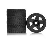 RC Upgrades Spare Parts For KM For Rally WRC Citron C3 For MJX For Hyper Go 7303 7304 For Infraction 1/7 1/8 RC For Rally Off-Road Tires Wheel 17mm Hex(Black)