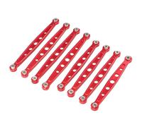 RC Upgrades Spare Parts For MN For MN128 MN86 MN86S G500 Babos 1/12 8 PCS Metal Fixed Rod Suspension Remote Control Car Modification And Upgrade Accessories(Red)