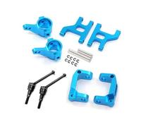 RC Upgrades Spare Parts For Tamiya CC01 TA02 TA03 1/10 Aluminum Front For Swing Arm+Joint Knuckles Arm+Drive For Swing Shaft+Hub Carrier Base C Set RC Car(Blue)