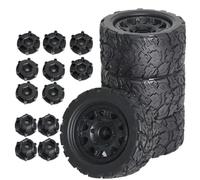 RC Upgrades Spare Parts For Tamiya For HPI For Kyosho For Arrma 1/10 4pcs 1:10 RC For Universal Tyres Trucks 12-14mm Adaptor Plastic Tire Replace(Type A)