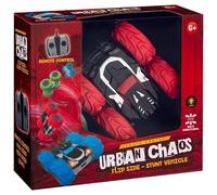 RC Urban Chaos Stunt Car 360, Remote Control Flip Slide Stunt Vehicle, Multi-Directional RC Car Toy for Kids, High Speed Electric rc stunt car Gift with Lights, Dual Sided, Off Road for Kids. (Red)