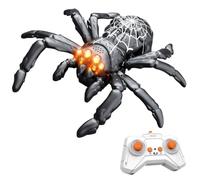 Rc Wall Climbing Spider, Remote Control Toys, Wall Crawler Robot Spider, Electric Remote Controlled Robot Spiders with LED Eyes, RC Robot Animal Toys for Kids (Black)