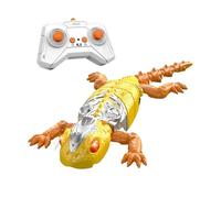 RC Wall Crawler Gecko, Rechargeable Remote Control Robot Kids Toys, 360° Rotation Wall Climbing Robot Lizard with LED Eyes, Funny Prank Toys Christmas Birthday Gifts for Boys & Girls Ages 4+ (Yellow)