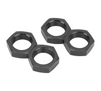 Rc Wheel Nuts, 4 Pcs 24mm Wheel Hex Hub Nut Aluminum Alloy 24mm Hex Hub Rc Car Parts for ARRMA 1/5 Outcast Kraton 8s (Black)