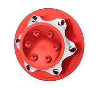 RC Wheel Nuts, 4Pcs 17mm RC Car Hub Nut Aluminium Alloy Dust Proof Hub Nut Wheel Accessory Non Slip for 1/8 RC Crawler Model (Red)