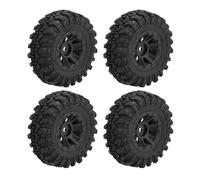 RC Wheel Rim Tyre Compatible With Axial For SCX24 For Deadbolt For Gladiator For Bronco AX24 1/24 RC Crawler Car Parts 4PCS 55x20mm Wheel Rim Tire Tyre Set