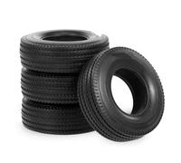 RC Wheel Rim Tyre Compatible With Tamiya 1/14 RC Semi Tractor Truck Tipper For MAN For King For Hauler For ACTROS Parts 4pcs 25mm Hard Rubber Tires