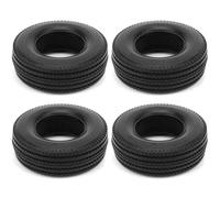 RC Wheel Rim Tyre Compatible With Tamiya 1/14 RC Semi Tractor Truck Tipper For MAN For King For Hauler For ACTROS Parts 4pcs 25mm Hard Rubber Tires