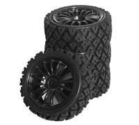 RC Wheel Rim Tyre Compatible With Tamiya For TT-01 For TT-02 TT01E XV01 XV02 1/10 RC For Rally Car Parts 4PCS 68 * 28mm Rubber Wheels Tires Set(Black)