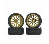 RC Wheel Rim Tyre For 1/10 RC Remote Control Model Car Flat Running Drift Car Modification Accessories Racing Car Tire 94123 Cherry Blossom 12mm 4Pcs