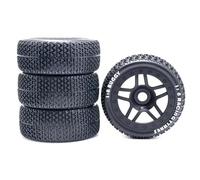 RC Wheel Rim Tyre For ARRMA For Typhoon For TRAXXAS For Small X For E-Revo For Wanderer For Katun For Tailong For T-Shaped 1/8 Off-Road Tire(Black)
