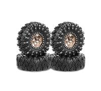 RC Wheel Rim Tyre For Axial For SCX10 90046 UTB18 For TRX4 Pro OD 4.33'' 1/10 4pcs 1.9 Mud Tires Offset -10.3mm Beadlock Wheel Rim RC Car Parts Replacement(Brown)