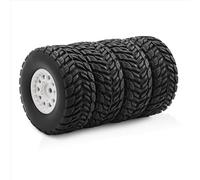 RC Wheel Tires Compatible With ARRMA For MOJAVE For GROM 1/14 RC Car Upgrade Parts Replacement Accessories WOWFU-4Pcs Wheels Rims With Tires(White)