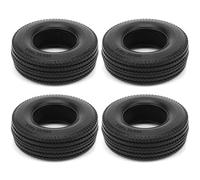 RC Wheel Tires Compatible With Tamiya For MAN For King For Hauler 1/14 RC Semi Tractor Truck Tipper Upgrade Parts 4Pcs 25Mm Hard Rubber Tires