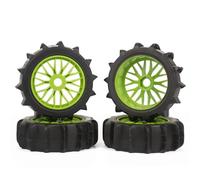 RC Wheel Tires Rims For 1/8 RC Car Parts Off-road Short-course Truck Remote Control Model Cars For Desert Tires Water Float Sand Snow Tire Wheel Wheels 17MM(Green)