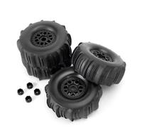 RC Wheel Tires Rims For Arrma For Mojave YK4072 YK4073 1/7 Sand Tires 140X55mm Adapter 17mm 4PCS RC Model Car For Desert Truck Accessories(Black)