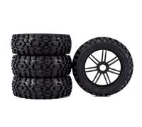 RC Wheel Tires Rims For Hobao 1/8 All-Terrain Short-course Truck Off-road RC Car Parts Model Tires Wheel Spike Wasteland 8SC 17mm Adapter Parts(4 pcs)