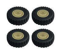 RC Wheel Tires Rims For LDRC LD-P06 For Unimog 1/12 4pcs Wheel Tire Tyre RC Truck Car Spare Parts Upgrade Accessories(Yellow)