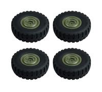 RC Wheel Tires Rims For LDRC LD-P06 For Unimog 1/12 4pcs Wheel Tire Tyre RC Truck Car Spare Parts Upgrade Accessories(Green)