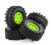 RC Wheel Tires Rims For MST H8H 1/8 Parts Hub Plus Tire R215 130 * 55mm 2.2in 12mm Adapter 4PCS For Climbing Car Upgrade Accessories Parts(Green)