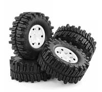 RC Wheel Tires Rims For MST H8H 1/8 Parts Hub Plus Tire R215 130 * 55mm 2.2in 12mm Adapter 4PCS For Climbing Car Accessories Upgrade Parts(White)