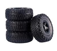 RC Wheel Tires Rims For Remo 1/10 4PCS RC Remote Control Off-Road Model Car Short Distance Truck Tires Wheels 118mm X 46mm Adapter 12mm(Black)