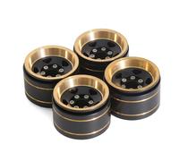 RC Wheel Tires Rims For TRX4M For SCX24 AX24 1/18 1/24 4pcs 1.0" Brass Beadlock Wheel Hub RC Crawler Upgrade Accessories Replacement Parts