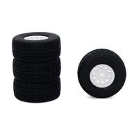 RC Wheels Rims Compatible With Arrma For Mojave For Grom 1/14 RC Car Upgrade Replacement Parts Accessories 65mm Tires Ara550116 With 12mm Hex(Silver)